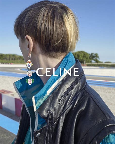 celine clown earring|Celine statement earrings.